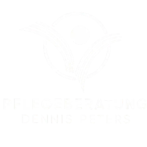 Pflegeberatung Dennis Peters Logo invertiert